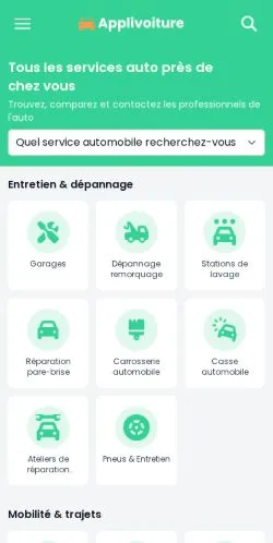 Anteprima del sito Applivoiture, media di Francia per articoli sponsorizzati
