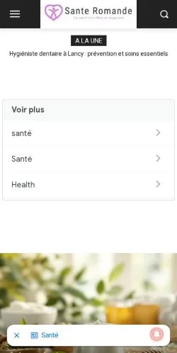 Anteprima del sito Santeromande, media di Svizzera per articoli sponsorizzati