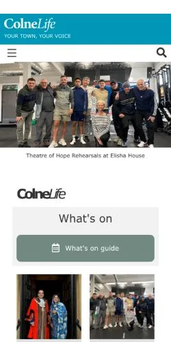 스폰서 기사용 영국 매체 Colne Life magazine 사이트 미리보기
