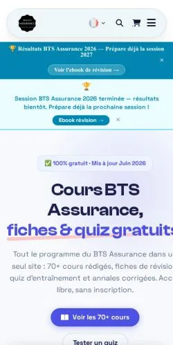 Anteprima del sito Aide BTS Assurance, media di Francia per articoli sponsorizzati