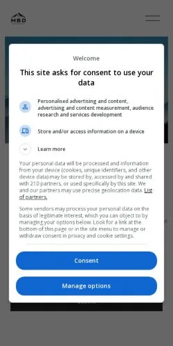 Voorbeeld van de site MindBodyDad, medium uit Verenigde Staten voor gesponsorde artikelen