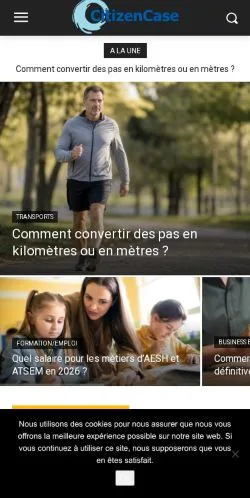Forhåndsvisning av nettstedet Citizencase, medium fra Frankrike for sponsede artikler
