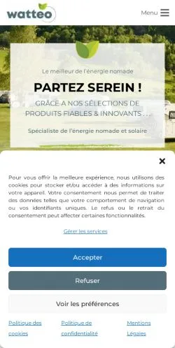 Anteprima del sito Watteo, media di Francia per articoli sponsorizzati