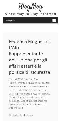 Anteprima del sito BlogMog, media di Italia per articoli sponsorizzati