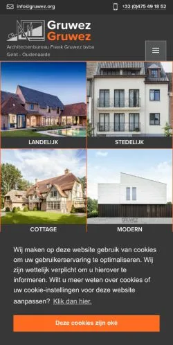 Podgląd witryny Architectenbureau Frank Gruwez, medium z kraju Holandia do artykułów sponsorowanych