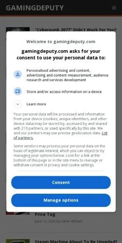 Anteprima del sito Gamingdeputy, media di Stati Uniti per articoli sponsorizzati