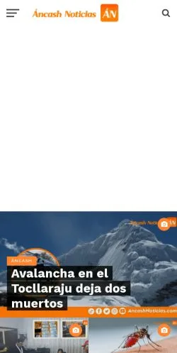 Anteprima del sito Ancash Noticias, media di Spagna per articoli sponsorizzati