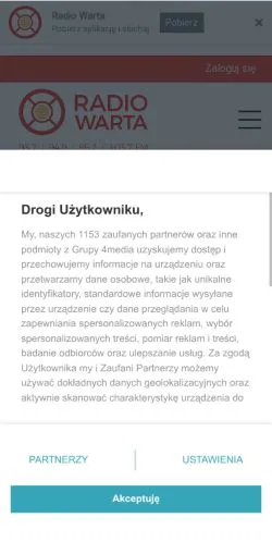 Anteprima del sito Radio Warta FM, media di Polonia per articoli sponsorizzati