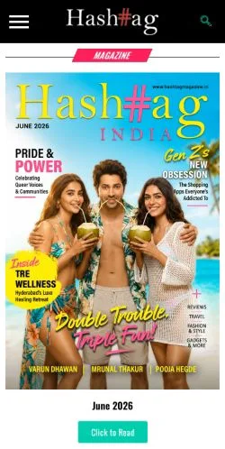 Anteprima del sito Hashtag Magazine, media di India per articoli sponsorizzati