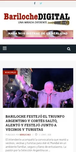 Anteprima del sito Bariloche Digital, media di Spagna per articoli sponsorizzati