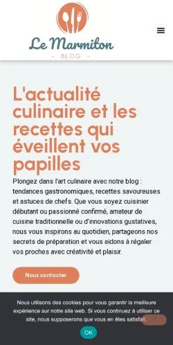 Anteprima del sito Le Marmiton, media di Francia per articoli sponsorizzati
