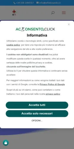 Anteprima del sito Effettoundici, media di Italia per articoli sponsorizzati