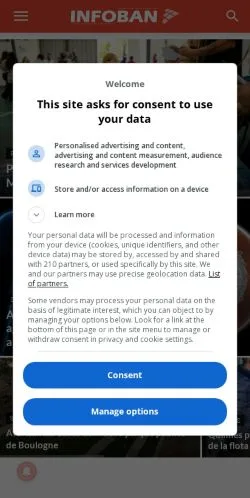 Anteprima del sito InfoBAN, media di Argentina per articoli sponsorizzati