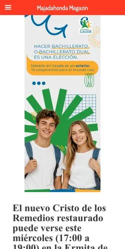 スポンサード記事向けのスペインメディア、Majadahonda Magazinのサイトプレビュー