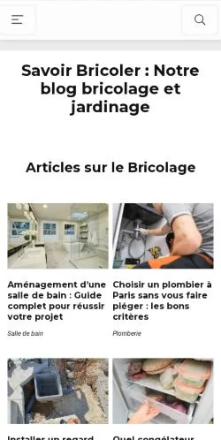 Vista previa del sitio Magazine Web sur le Bricolage, medio de Francia para artículos patrocinados