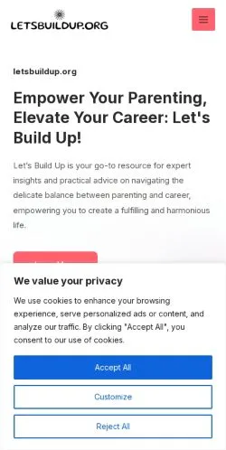 Preview of the Letsbuildup website, a media outlet in United States for sponsored articles