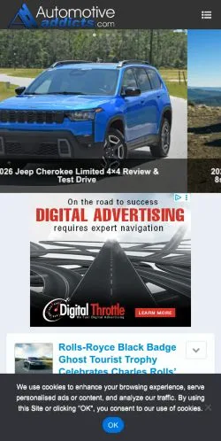 스폰서 기사용 미국 매체 Automotive Addicts 사이트 미리보기