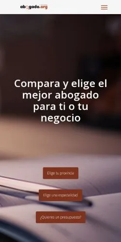 Voorbeeld van de site Mejores Abogados, medium uit Spanje voor gesponsorde artikelen