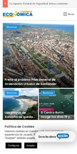 Anteprima del sito Cantabria Económica, media di Spagna per articoli sponsorizzati