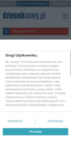 Anteprima del sito Dzienniknowy, media di Polonia per articoli sponsorizzati