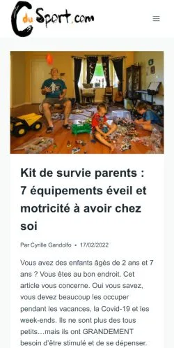 Preview of the CduSport website, a media outlet in France for sponsored articles