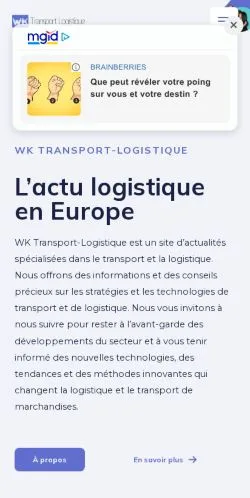 Vista previa del sitio WK Transport-Logistique, medio de Francia para artículos patrocinados