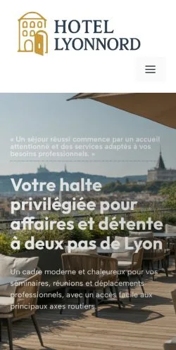 Anteprima del sito Hotel Lyon Nord, media di Francia per articoli sponsorizzati