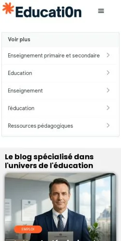 Anteprima del sito Education, media di Francia per articoli sponsorizzati