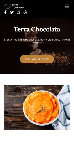 Anteprima del sito Terra Chocolata, media di Francia per articoli sponsorizzati