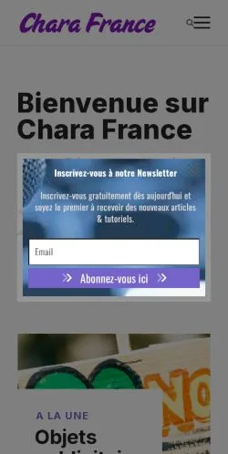 Anteprima del sito Chara France, media di Francia per articoli sponsorizzati