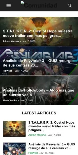 스폰서 기사용 미국 매체 Comunidad Xbox 사이트 미리보기