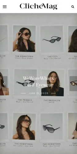 Aperçu du site Cliche Magazine, média de États-Unis pour articles sponsorisés