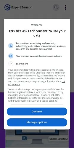 Forhåndsvisning av nettstedet ExpertBeacon, medium fra USA for sponsede artikler