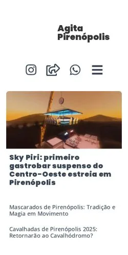 Anteprima del sito Agita Pirenópolis, media di Brasile per articoli sponsorizzati
