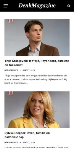 Podgląd witryny Denk Magazine -, medium z kraju Holandia do artykułów sponsorowanych