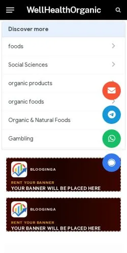 Podgląd witryny WellHealthOrganic, medium z kraju Stany Zjednoczone do artykułów sponsorowanych