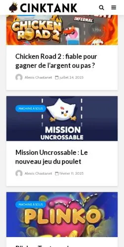 Aperçu du site Cinktank, média de France pour articles sponsorisés