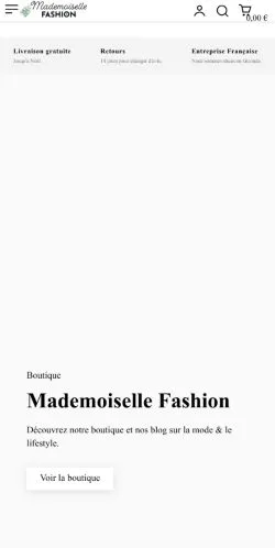 Anteprima del sito La boutique Mademoiselle Fashion, media di Francia per articoli sponsorizzati