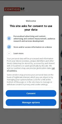 Aperçu du site ContigoSF, média de France pour articles sponsorisés