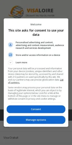 スポンサード記事向けのフランスメディア、VISALOIREのサイトプレビュー