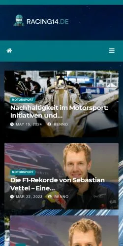 Vorschau der Website Racing14, Medium aus Deutschland für gesponserte Artikel