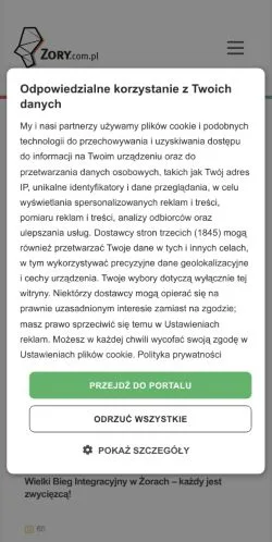 Preview of the Żory Portal Miejski website, a media outlet in Poland for sponsored articles