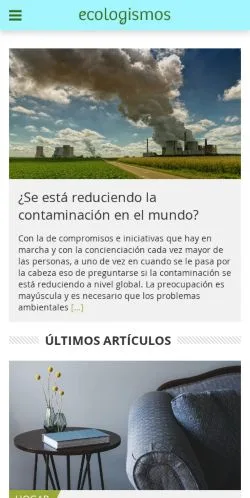 スポンサード記事向けのスペインメディア、Ecologismosのサイトプレビュー