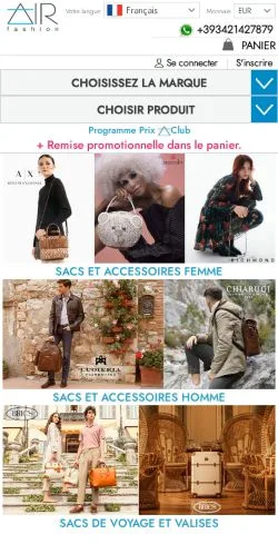 Anteprima del sito Air Fashion, media di Italia per articoli sponsorizzati