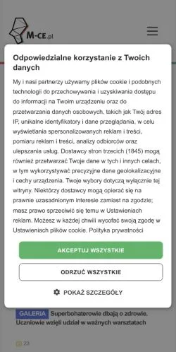 Förhandsvisning av webbplatsen Mysłowice Portal Miejski, medium i Polen för sponsrade artiklar