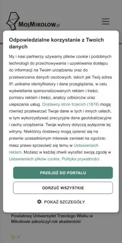 Anteprima del sito Mikołów Portal, media di Polonia per articoli sponsorizzati
