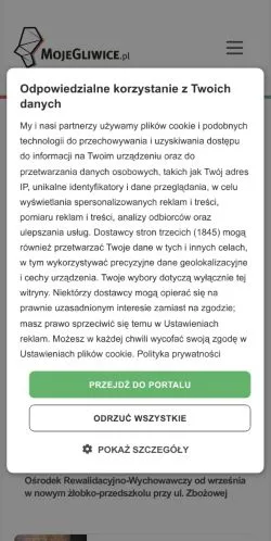 스폰서 기사용 폴란드 매체 Gliwice Portal Miejski 사이트 미리보기