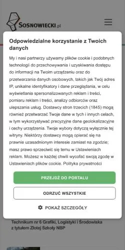 Anteprima del sito Sosnowiec Portal Miejski, media di Polonia per articoli sponsorizzati