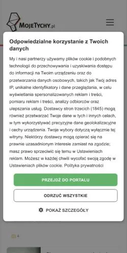 스폰서 기사용 폴란드 매체 Tychy Portal Miejski 사이트 미리보기