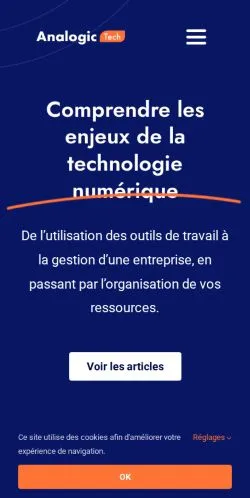 Forhåndsvisning av nettstedet AnalogicTech, medium fra Frankrike for sponsede artikler